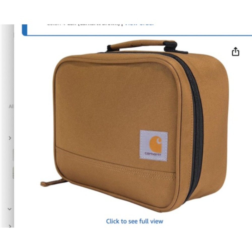 NIP Carhartt Fully Insulated 4 Can Lunch Cooler Bag Brown #CI0543